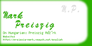 mark preiszig business card